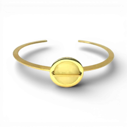 Bracelet plaqué or ambre