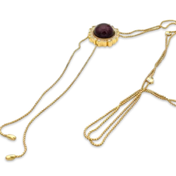 Collier en or plaqué ambre