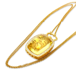 Amber gold plated necklace