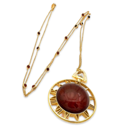 Amber gold plated necklace