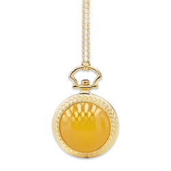 Позолочене бурштинове кольє