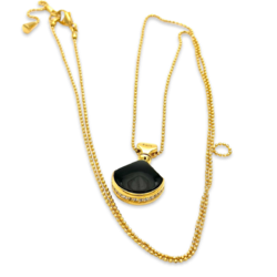 Amber gold plated necklace