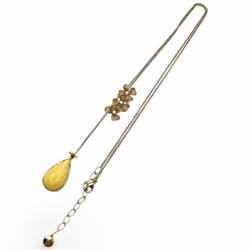 Amber gold plated necklace