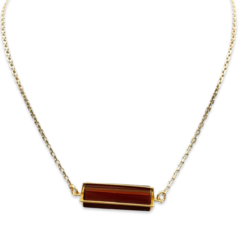 Amber gold plated necklace