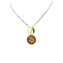 Amber gold plated necklace