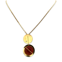 Amber gold plated necklace