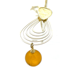 Amber gold plated necklace