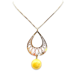 Amber gold plated necklace