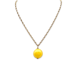 Amber gold plated necklace