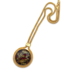 Amber gold plated necklace