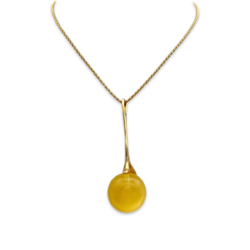 Amber gold plated necklace