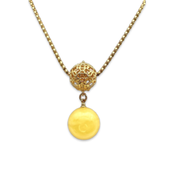 Amber gold plated necklace