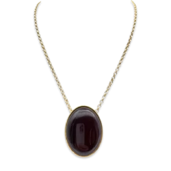 Collier en or plaqué ambre