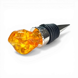 Amber wine bottle stopper