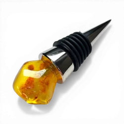 Amber wine bottle stopper
