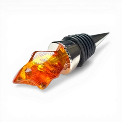 Amber wine bottle stopper