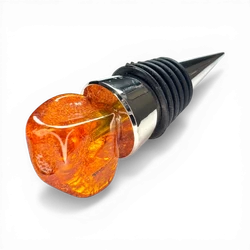 Amber wine bottle stopper