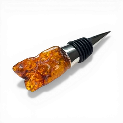 Amber wine bottle stopper