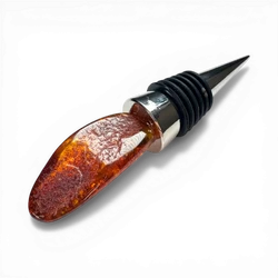 Amber wine bottle stopper