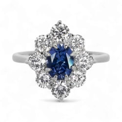 Bague en saphir et diamant