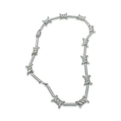Fils barbelé chaîne argent
