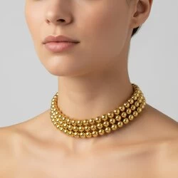 Beaded Choker Necklace — Латунь із Золотим Покриттям