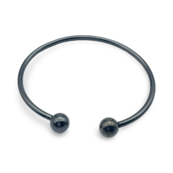 Pulsera de plata negra