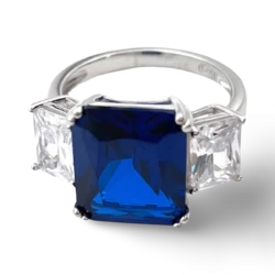 Cushion Cut Silberring