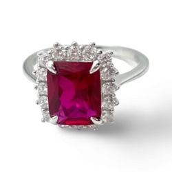 Cushion Cut Silberring