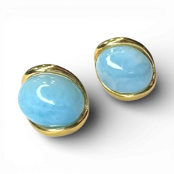 Boucles d'oreilles larimar