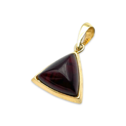 Pendentif en ambre doré