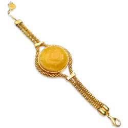 Gold plated amber bracelet