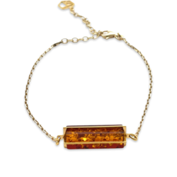 Gold plated amber bracelet