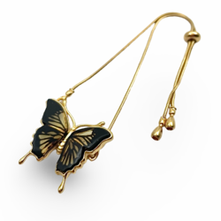 Gold-plated amber bracelet Butterfly