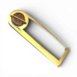 Broche de ámbar chapado en oro