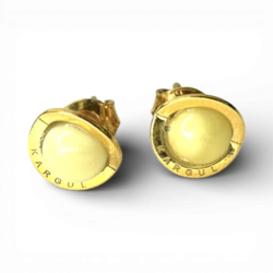 Boucles d'oreilles ambre plaqué or