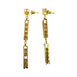 Boucles d'oreilles ambre plaqué or