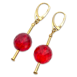 Gold plated amber earrings