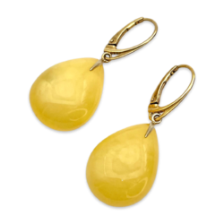 Gold plated amber earrings