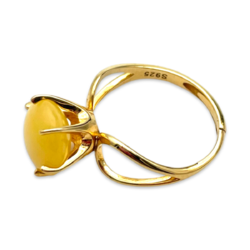 Gold plated amber ring