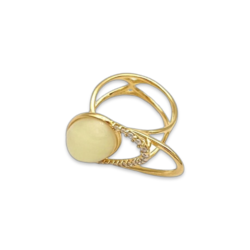 Anillo con Ámbar y Circonitas