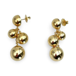 Gold plated silver earrings Balls