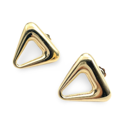 Gold plated silver earrings Triangles