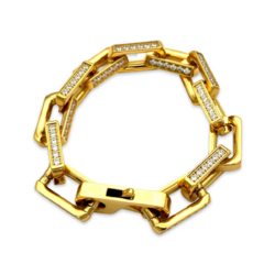 Pulsera de Circonitas Bañada en Oro