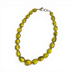 Green amber necklace