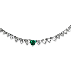 Herzmuster-Silberkette