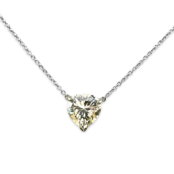 Heart Silver Necklace with zircon