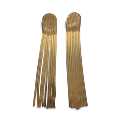 Long Earrings — Gold-Plated Brass