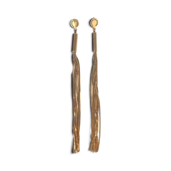 Long Earrings — Gold-Plated Brass