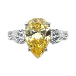 Anillo de Plata Talla Pera